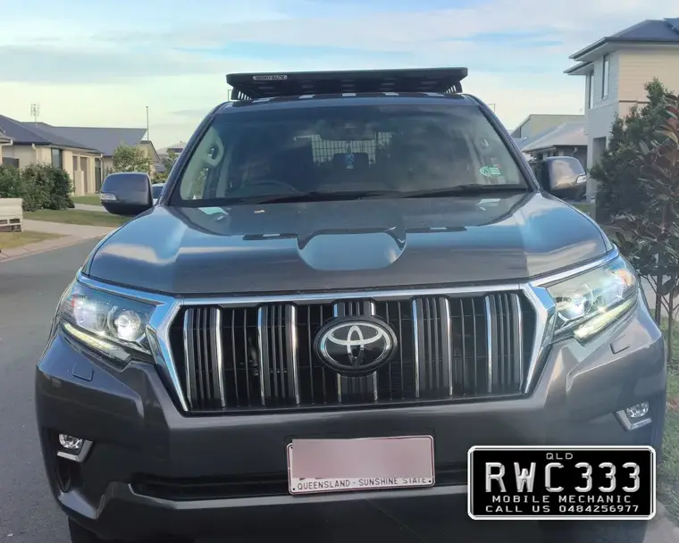 Toyota Prado 4WD after a mobile roadworthy inspection